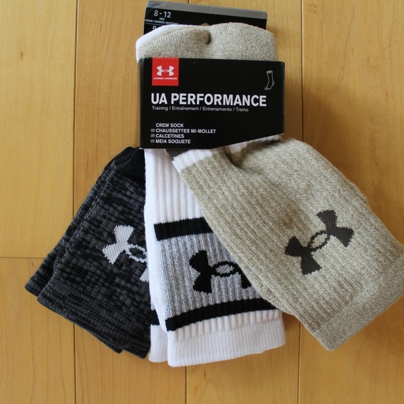 Under Armour Other - UNDER ARMOUR MEN'S PHENOM 3 PACK NEW ATHLETIC SOCK